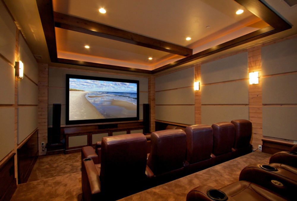Luxury Deer Valley home theater with custom seating, acoustic paneling, and precision audio-video installation by Lifestyle Electronics specialists